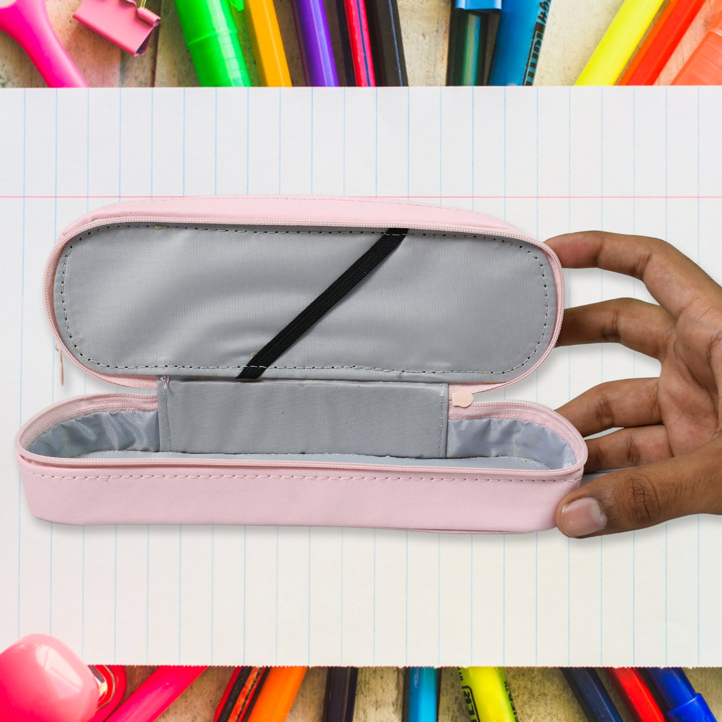 Double Layer Large Capacity With Multi-functional Pencil Case (1 Pc)