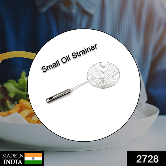 2728 Small Oil Strainer To Get Perfect Fried Food Stuffs Easily Without Any Problem And Damage.