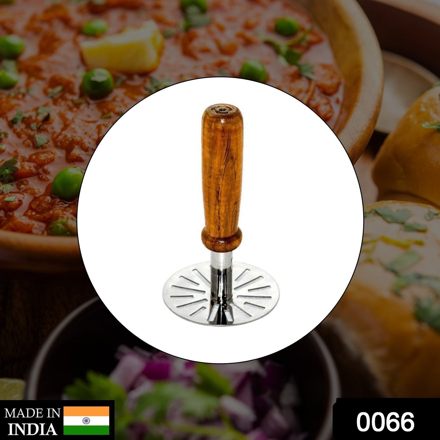 0066 Paubhaji Masher Used In All Kinds Of Household And Kitchen Places For Mashing And Making Paubhajis.