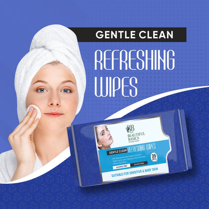 Refreshing Wet Wipes For Face  Facial Cleansing  Refreshing  Skin Hydration Soothing For Skin  Ph Balance  Alcohol Free  Nourishing With Fruit Extract  25 Wipes