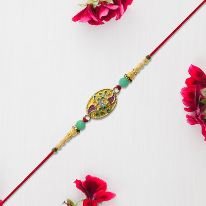 Elegant Oval Motif Rakhi