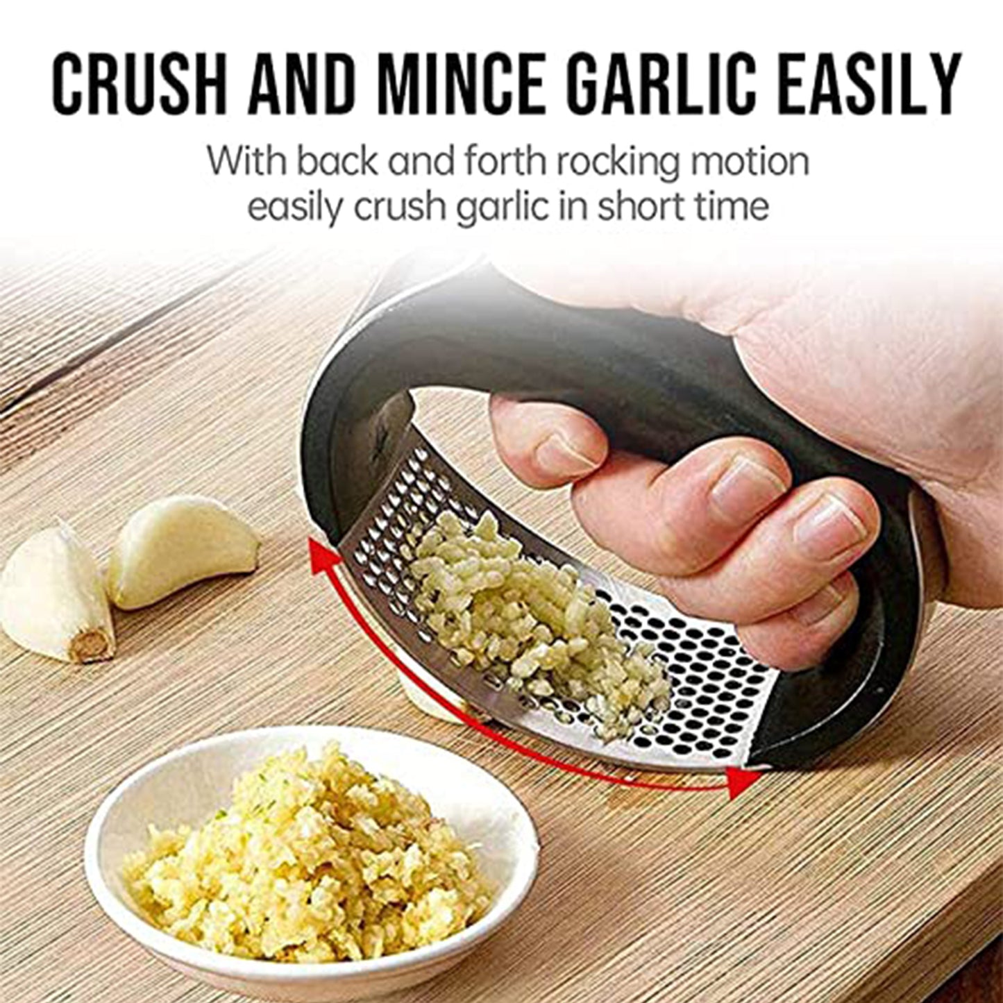 2350 Multipurpose Garlic Presser Squeeze Press Crusher Stainless Steel Kitchen Tools Quick Handy Ginger Garlic Crusher