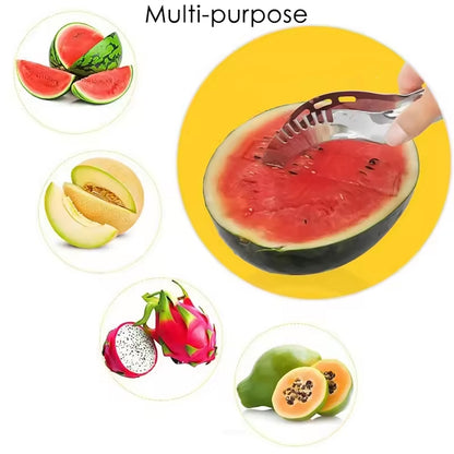 10053 3in1 Stainless Steel Watermelon Cantaloupe Slicer Knife Corer Fruit Vegetable Tools Kitchen (1 Pc)