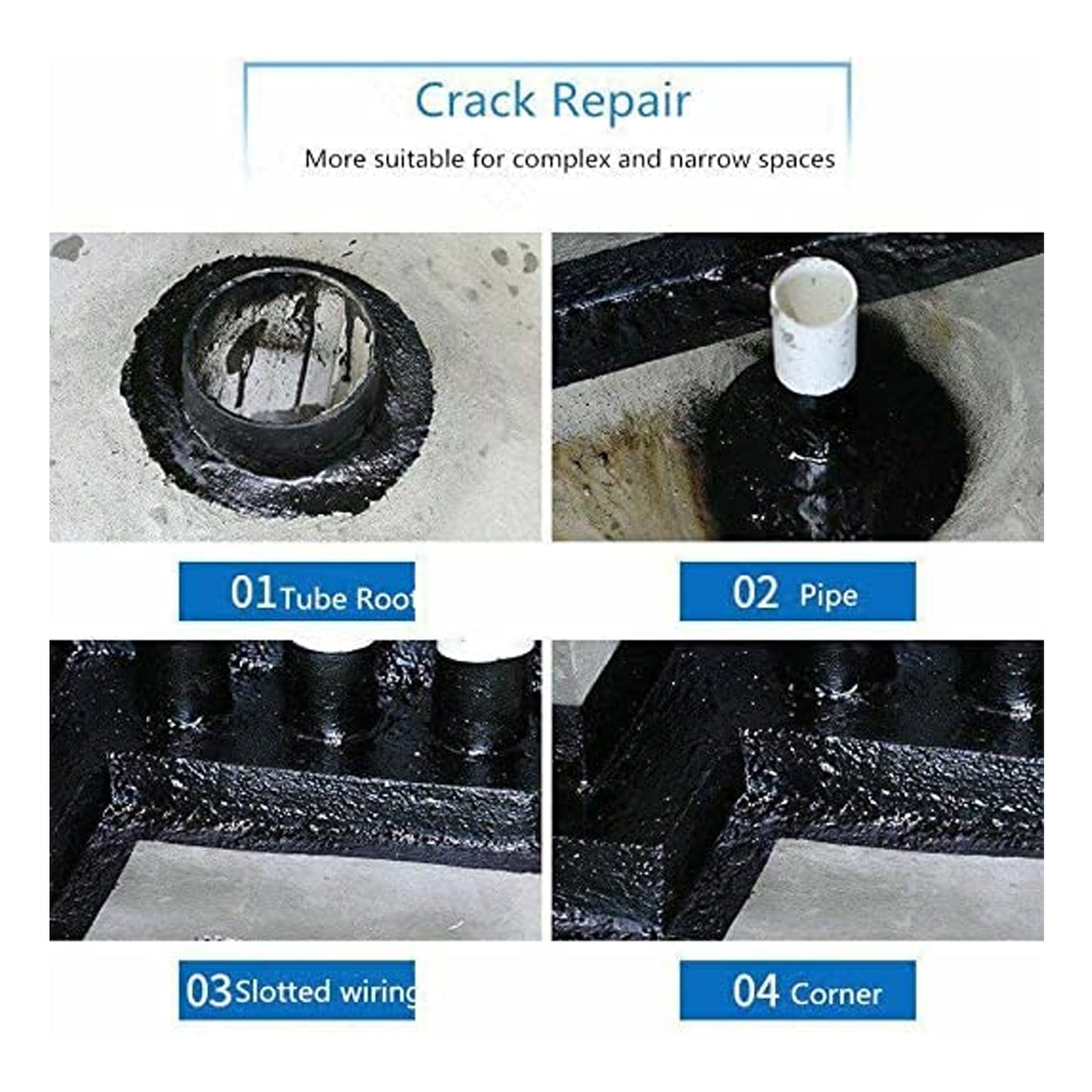 1332 Waterproof Leak Filler Spray Rubber Flexx Repair  Sealant - Point To Seal Cracks Holes Leaks Corrosion More For Indoor Or Outdoor Use Black Paint (450 Ml)