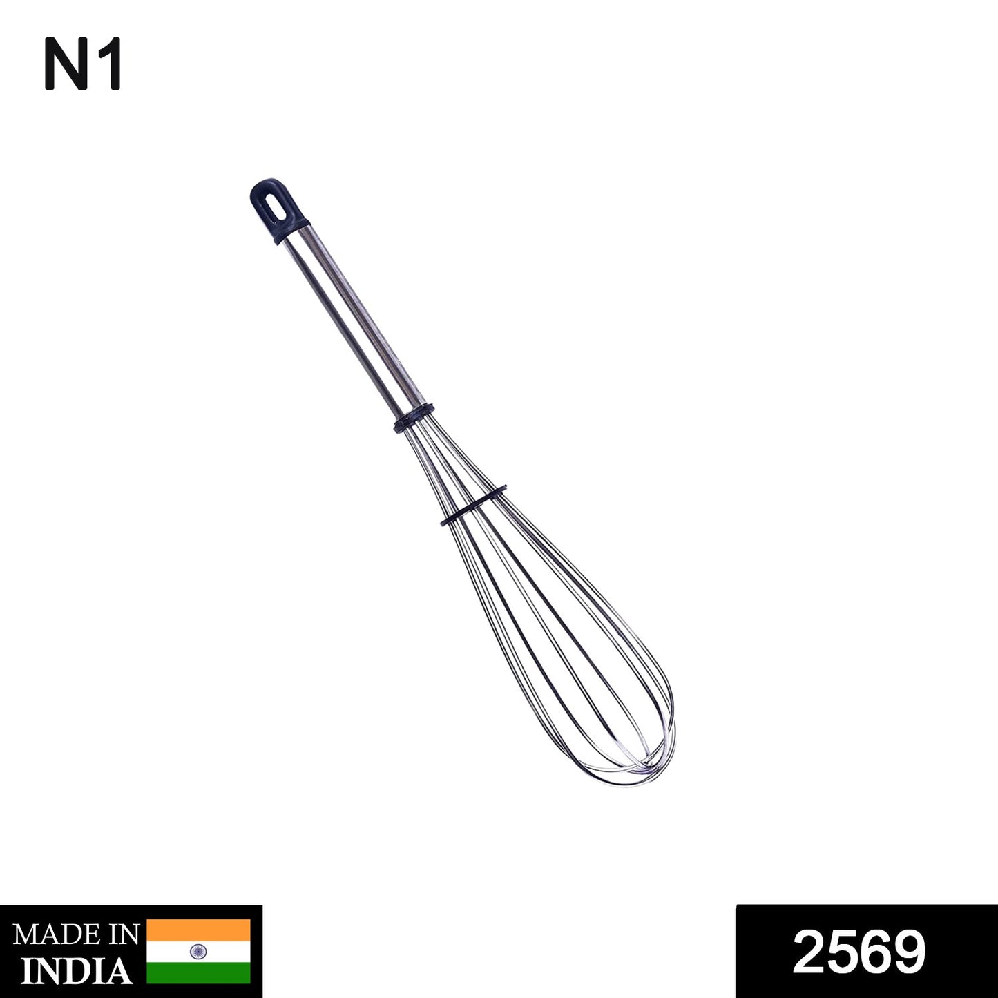 2569 Stainless Steel Wire Whiskballoon Whiskegg Frother Milk  Egg Beater (8 Inch)