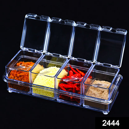 2444 Crystal Seasoning Acrylic Box Pepper Salt Spice Rack