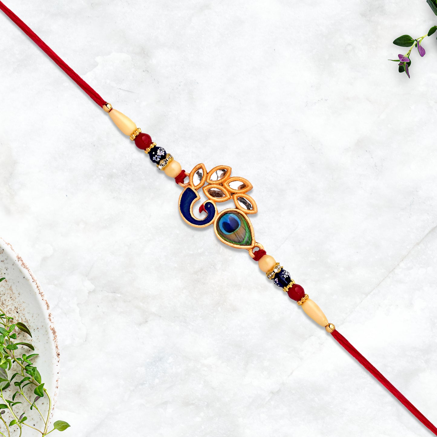 Traditional Peacock Design Rakhi