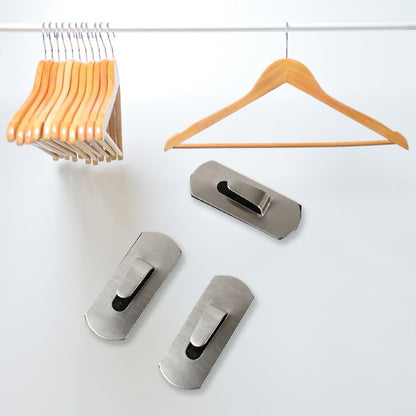 Self- Adhesive Hooks Heavy Duty Wall Hooks Hangers Stainless Steel Waterproof Sticky Hooks For Hanging Robe Coat Towel Kitchen Bathroom And.