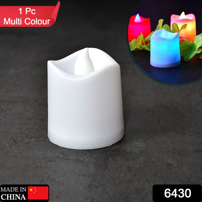 6430 1pc Festival Decorative - Led Tealight Candles  Battery Operated Candle Ideal For Party.