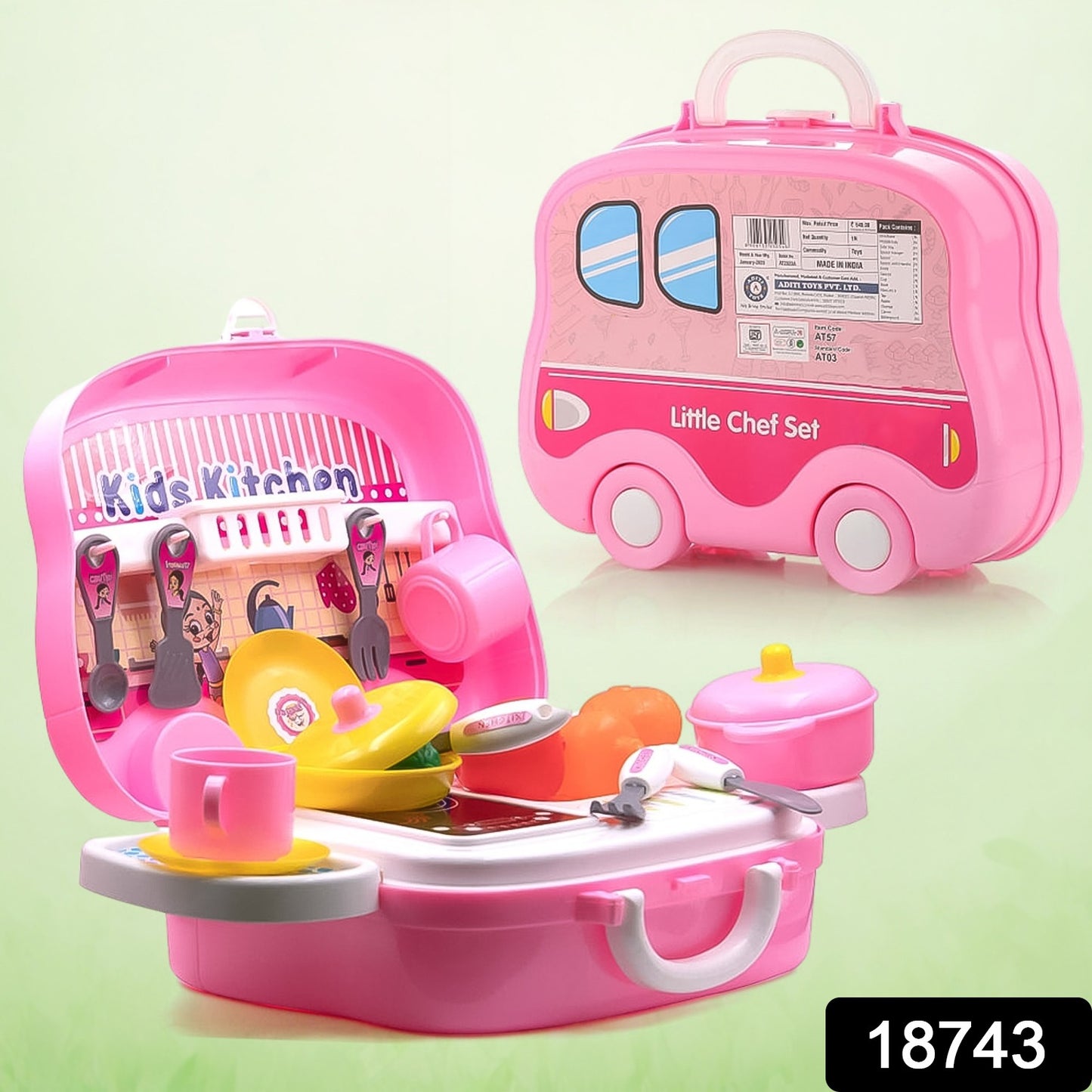 Kitchen Set For Kids Girls Pretend Play Toys Little (23 Pcs Set Approx)