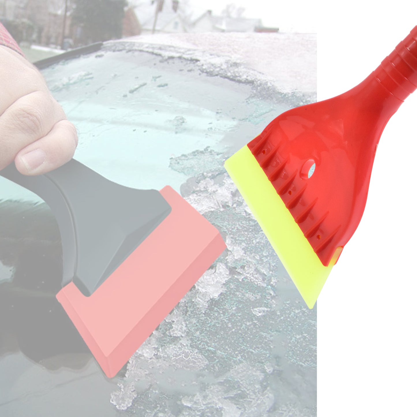 Ice Scraper Car Snow Brush 2 In 1 Comfortable Grip (1 Pc  67 Cm Long)