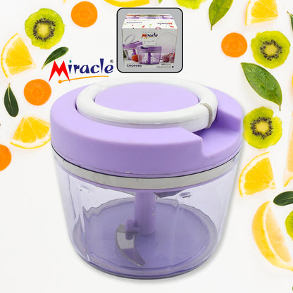 5581 Miracle Ring Chopper Quick Handy Chopper Vegetable And Fruit Chopper With Lid  Chop In 10 Seconds  Mini Portable Food Processor For Kitchen With 3 Blades For Effortless Chopping Of Onion Veggies