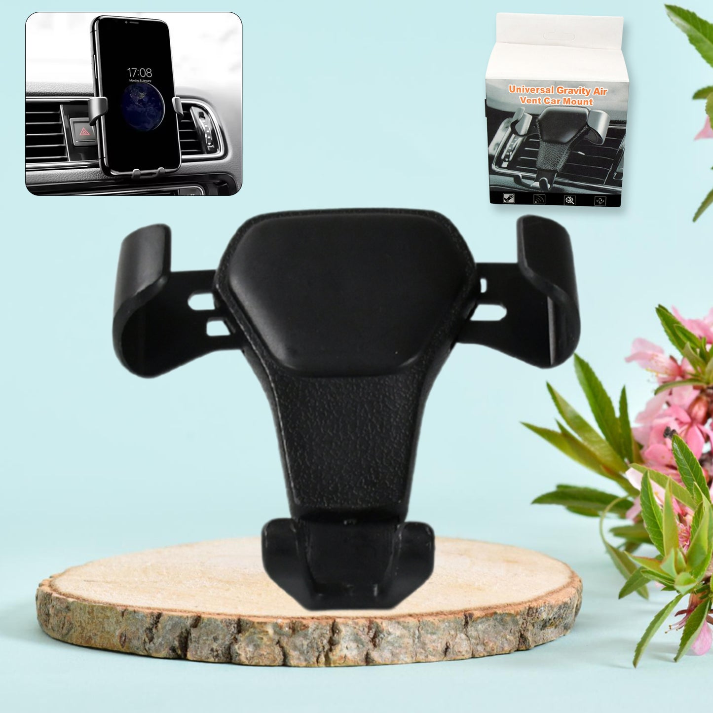 12747 Mobile Phone Holder For Car Phone Holder For Cars Cell Phone Mount For Car Multifunctional Car Mobile Phone Stand Car Cell Phone Holder Auto Phone Holder Air Outlet Car Holder