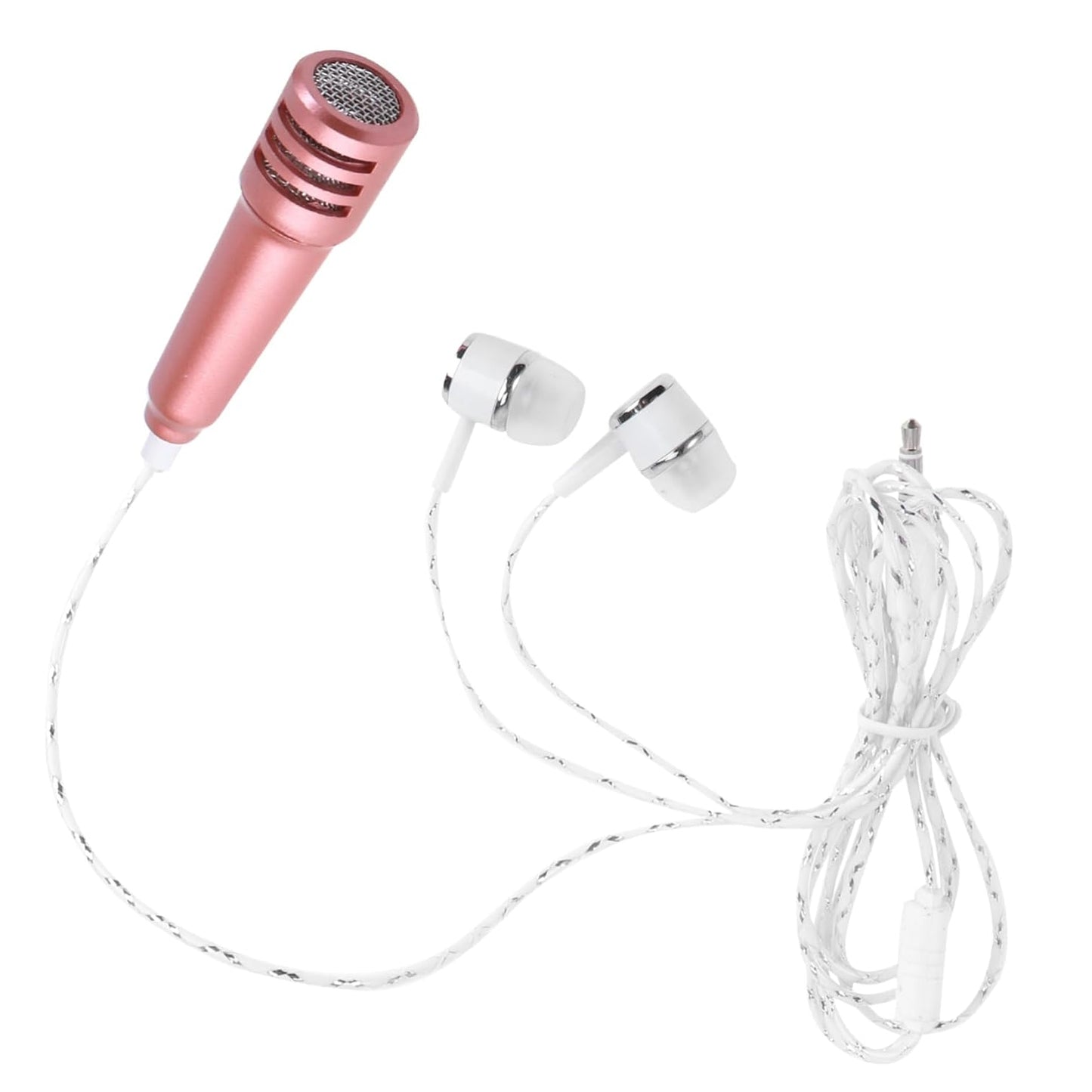 12907 Mini Microphone Mic With Earphone For Voice Recording Mike Mic Microphone With Handsfree For Mobile Computer Headphone Handfree Earphone Usb Microphone Vocal Gift Miniature Children (1 Pc)