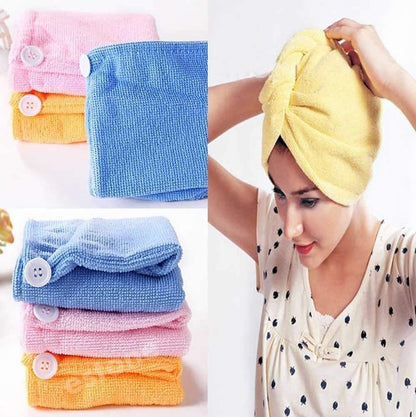 1408 Quick Turban Hair-drying Absorbent Microfiber Toweldry Shower Caps