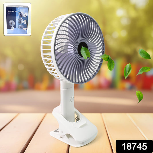 Multifunctional Usb Desk Fan Clipped Fan (1 Pc  With Color Box)