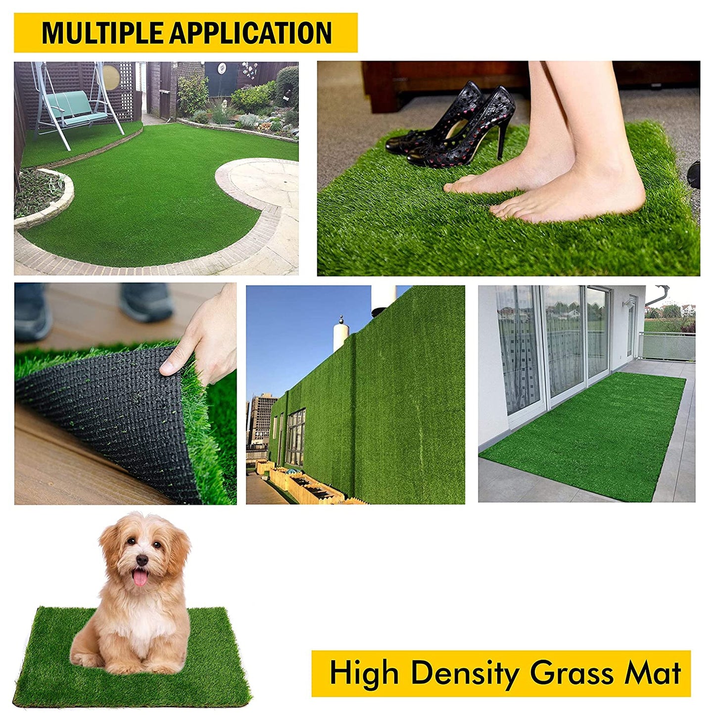 0612 Artificial Grass For Balcony Or Doormat Soft And Durable Plastic Turf Carpet 58x38cm