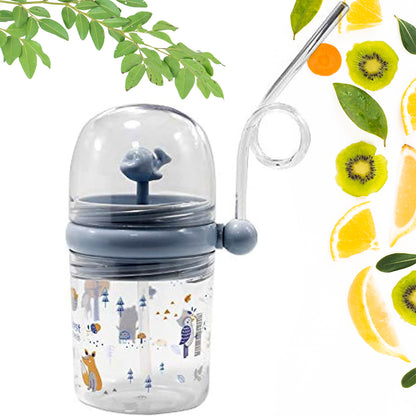 8419 Baby Drinking Cup With Straw And Lid Water Whale Spray Fountain Sippy Cup Bottles Childrens Pot Toddler Tumbler Mug Spill Proofbirthday Party Gift Drinking Cup (1 Pc)