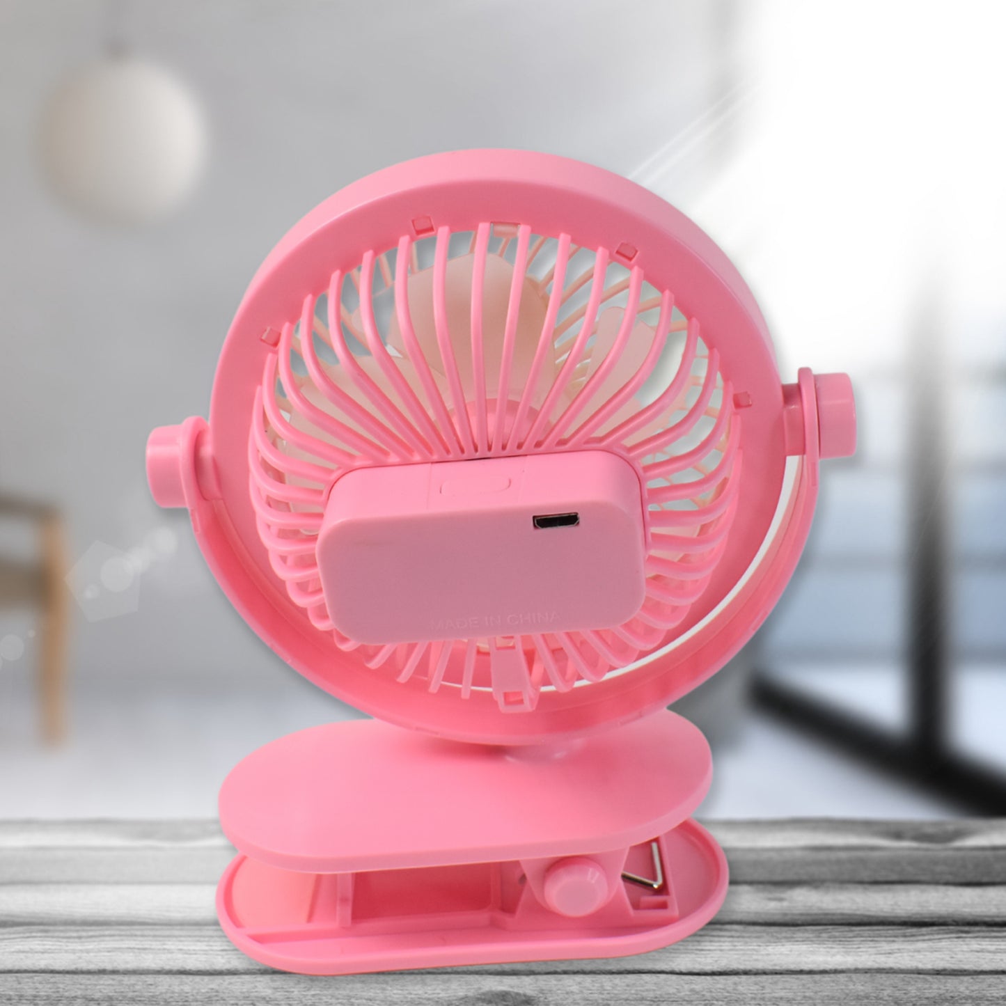 Usb Portable Mini Desk Fan With Light  Personal Table Fan For Office School  Home Use (1 Pc)