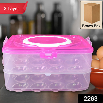 2263 Double Layer 24 Grid Egg Storage Box For Egg Storage Container