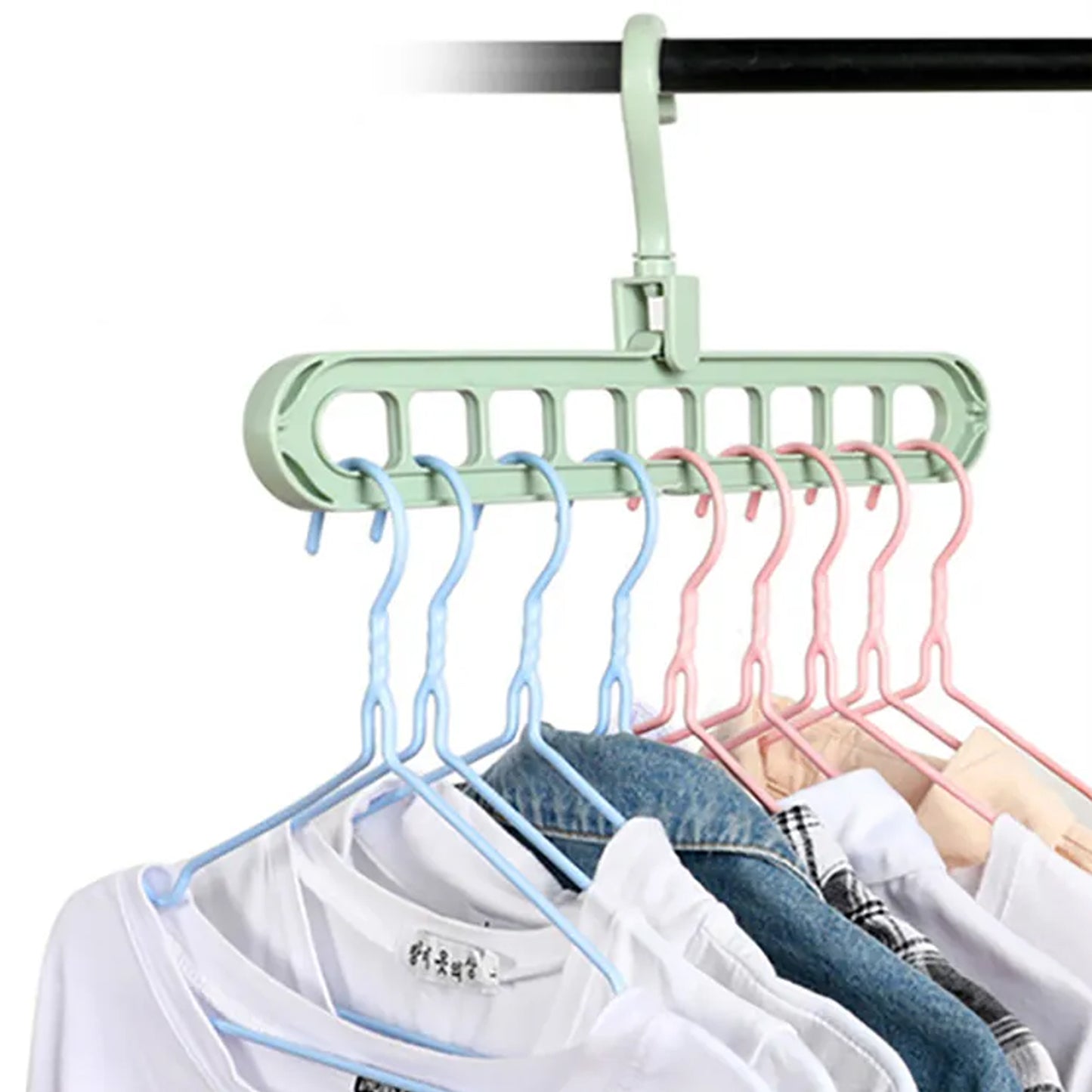 0238a Hole Plastic Hanger Hanging Hook Indoor Wardrobe Clothes Organization Storage Balcony Windowsill Suit Racks