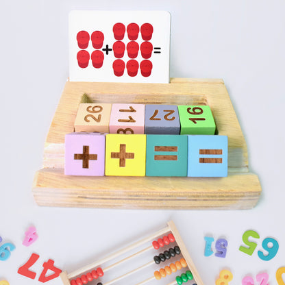 Wooden Mathtime For Kids - Educational Math Card Game