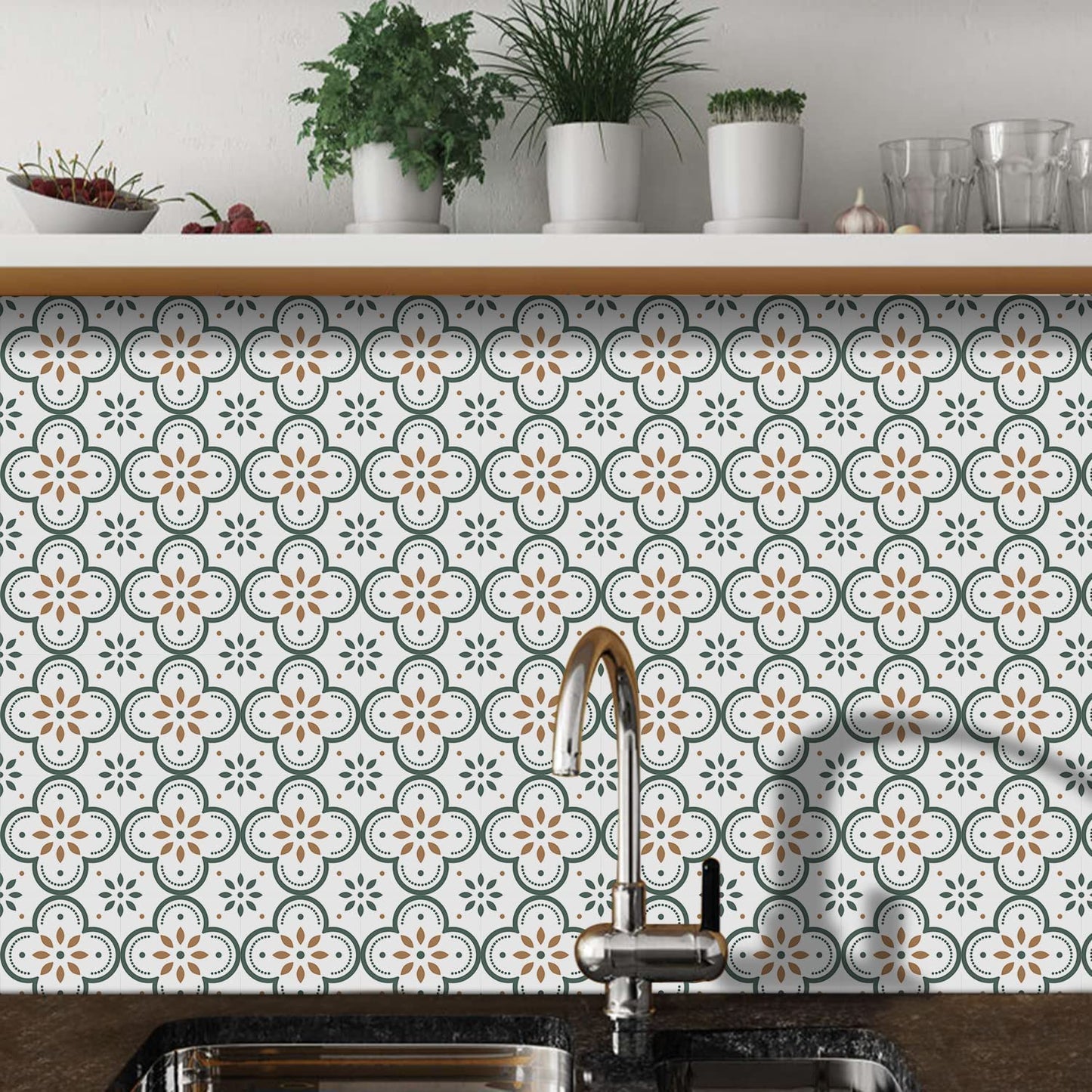 Peel And Stick Floor Tiles Kitchen  Bathroom Backsplash Sticker Detachable Waterproof Diy Tile Stickers For Wall Decoration Tiles Home Decoration (8x8 Inch  10 Pcs Set)