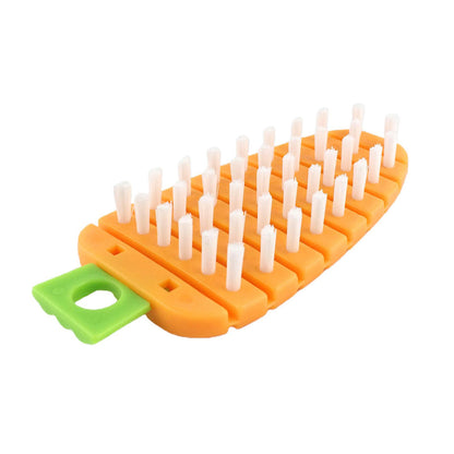 2909 Vegetable Scrubbing Brush Vegetable Scrubber Nontoxic Fruit Brush Carrot Shape Vegetable Brush For Potato For Vegetable