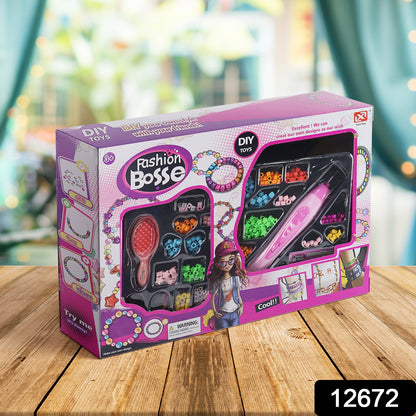 12672 Hair Styling Clasp Clips Twisting Stringing Beads Kit For Girls Portable Hair Braider Machinehairstyle Braid Kit Diy Hair Styling Tool With Comb Rubber Button Beads And Beads