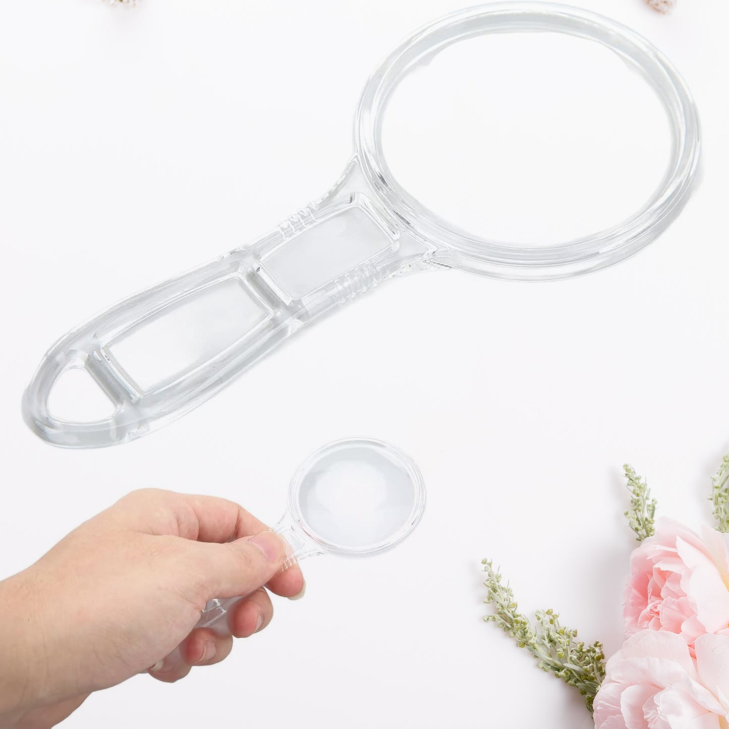 Handheld Plastic Magnifying Glasses (1 Pc  55 Mm)