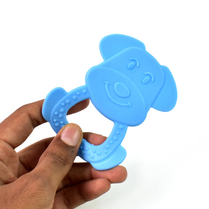 Silicone Baby Teether Pack Of 1 (Mix Design  Color)