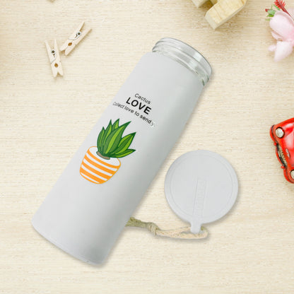 Outdoor Sport Glass Water Bottle Leakproof (450 Ml)