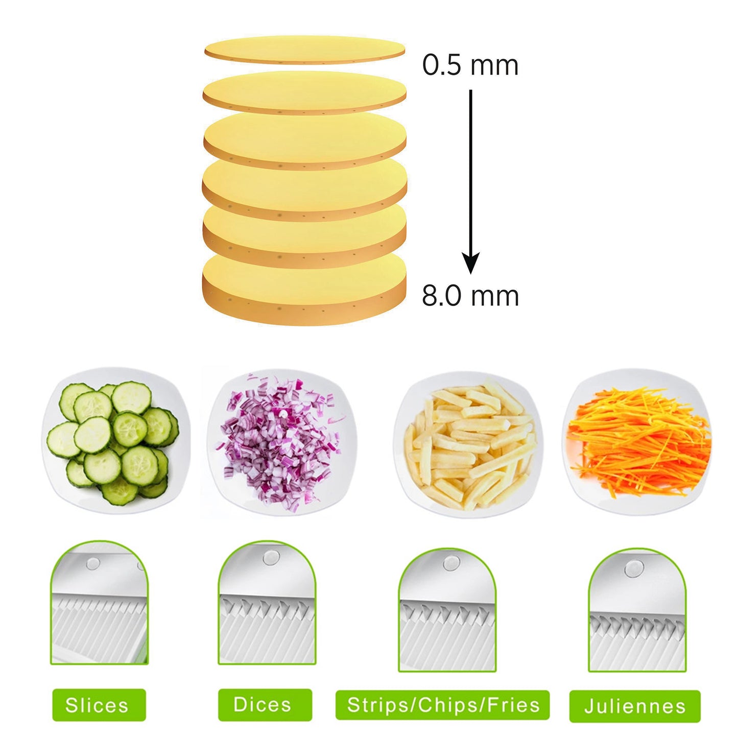 2801 Multi Functional Time Saving Adjustable Hand Press Vegetables Chopper