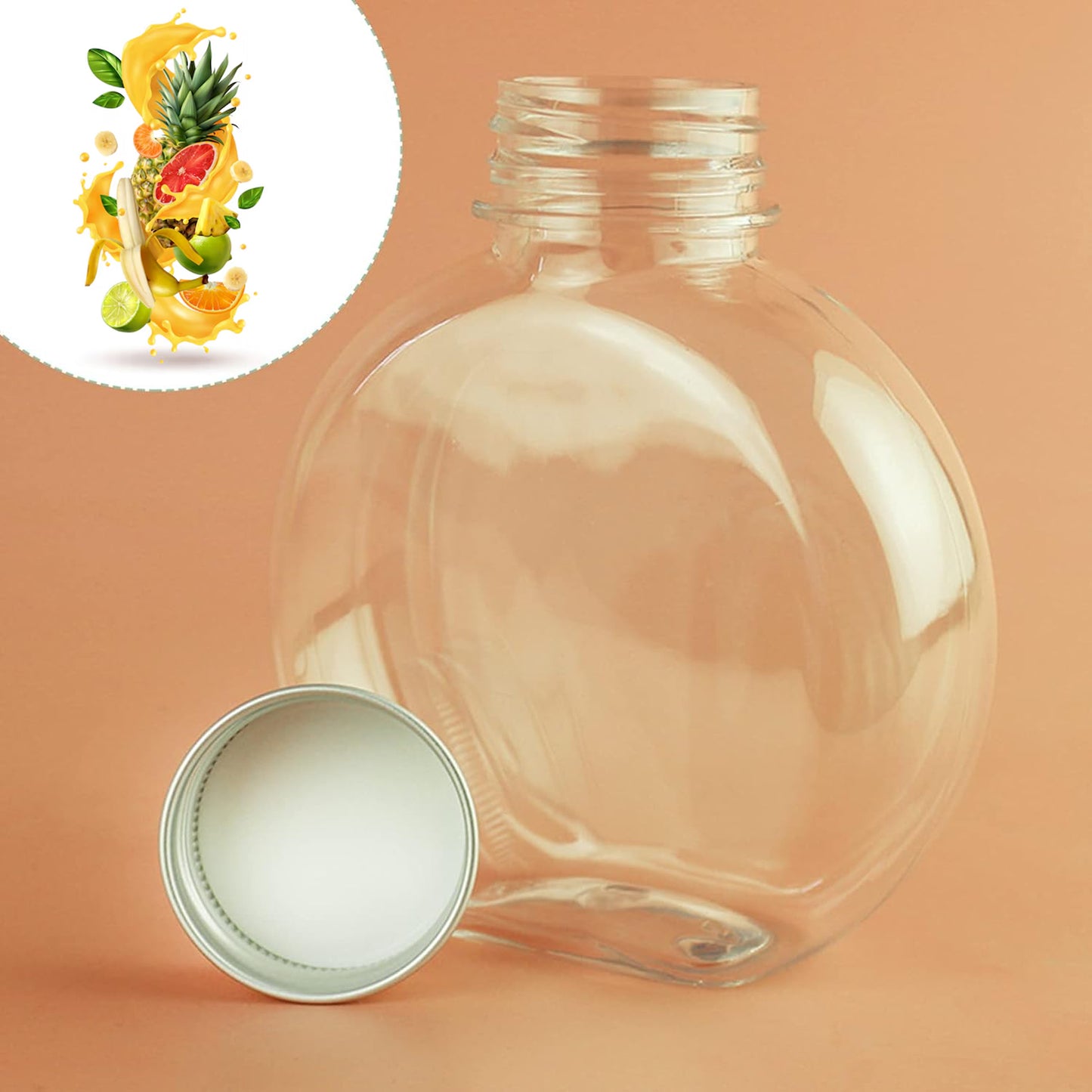 Multipurpose Transparent Round Clear Plastic Container (1 Pc)