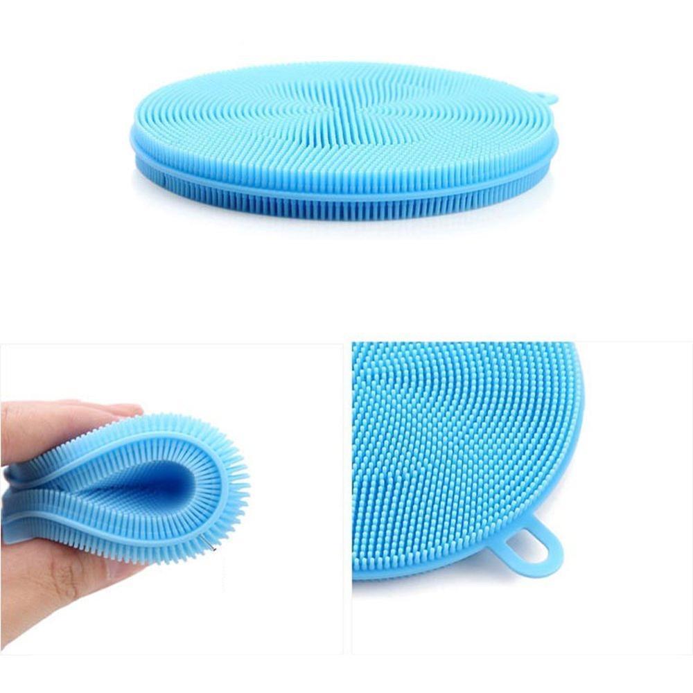 1344 Silicone Dish Scrubber Sponge Mildew Free Non Stick Heat Resistant