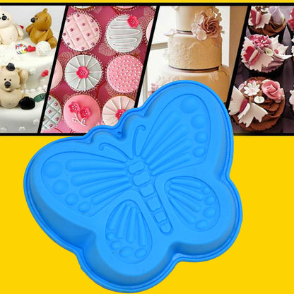 2679 Butterfly Shape Cake Cup Liners I Silicone Baking Cups I Muffin Cupcake Cases I Microwave Or Oven Tray Safe I Molds For Handmade Soap Biscuit Chocolate Muffins Jelly  Pack Of 4