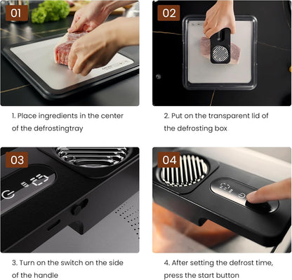 Rechargeable Quick Defrosting Tray with Lid