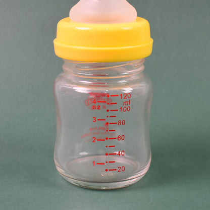 Glass Baby Feeding Bottle (120 Ml  1 Pc)