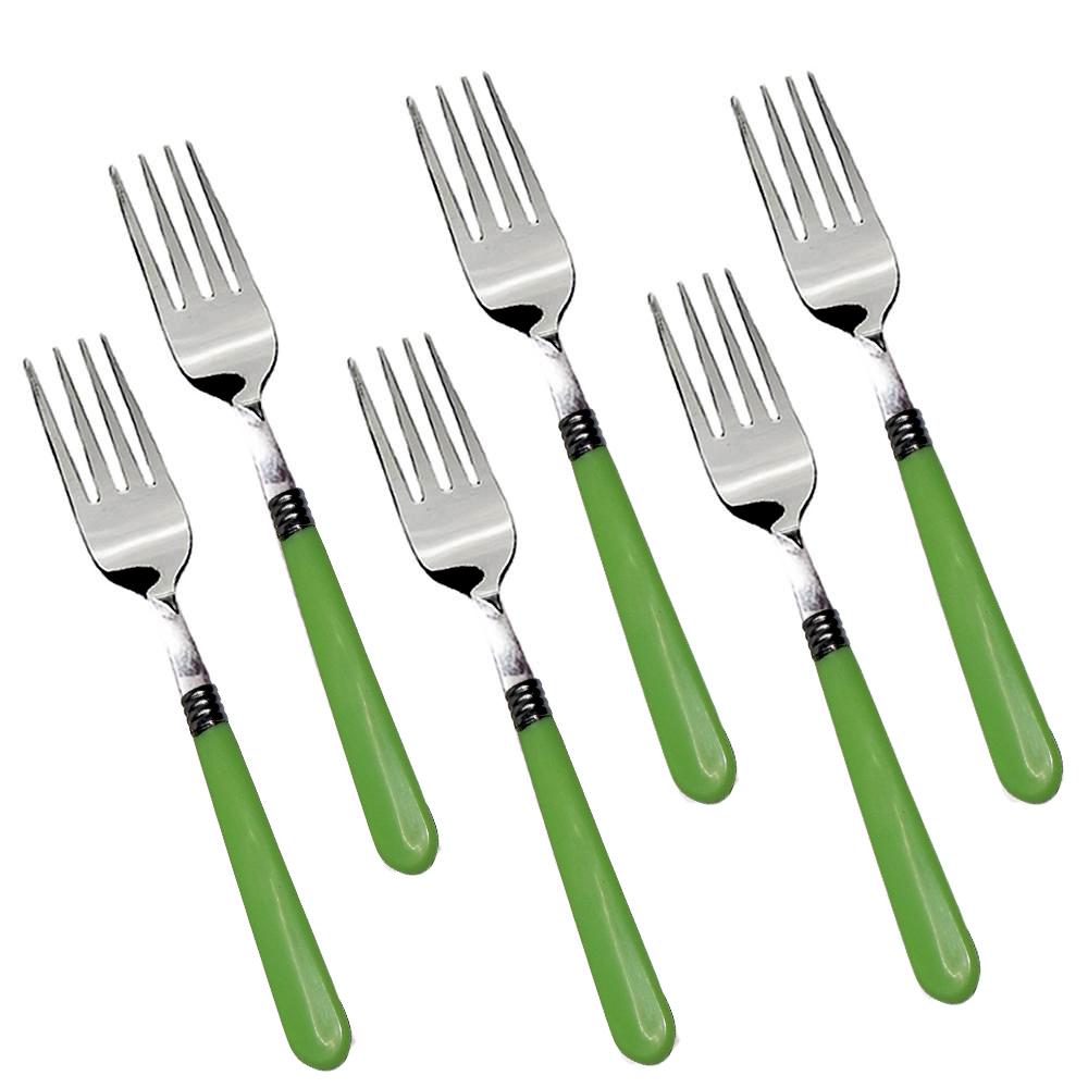 2268 Stainless Steel Forks With Comfortable Grip Dining Fork Set Of 6 Pcs