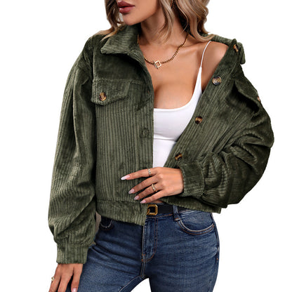 Women's Plush Casual Solid Color Jacket