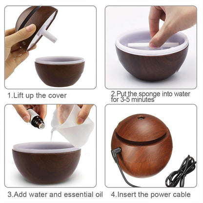 Ultrasonic Aromatherapy Humidifier Usb Desktop (130 Ml  1 Pc)