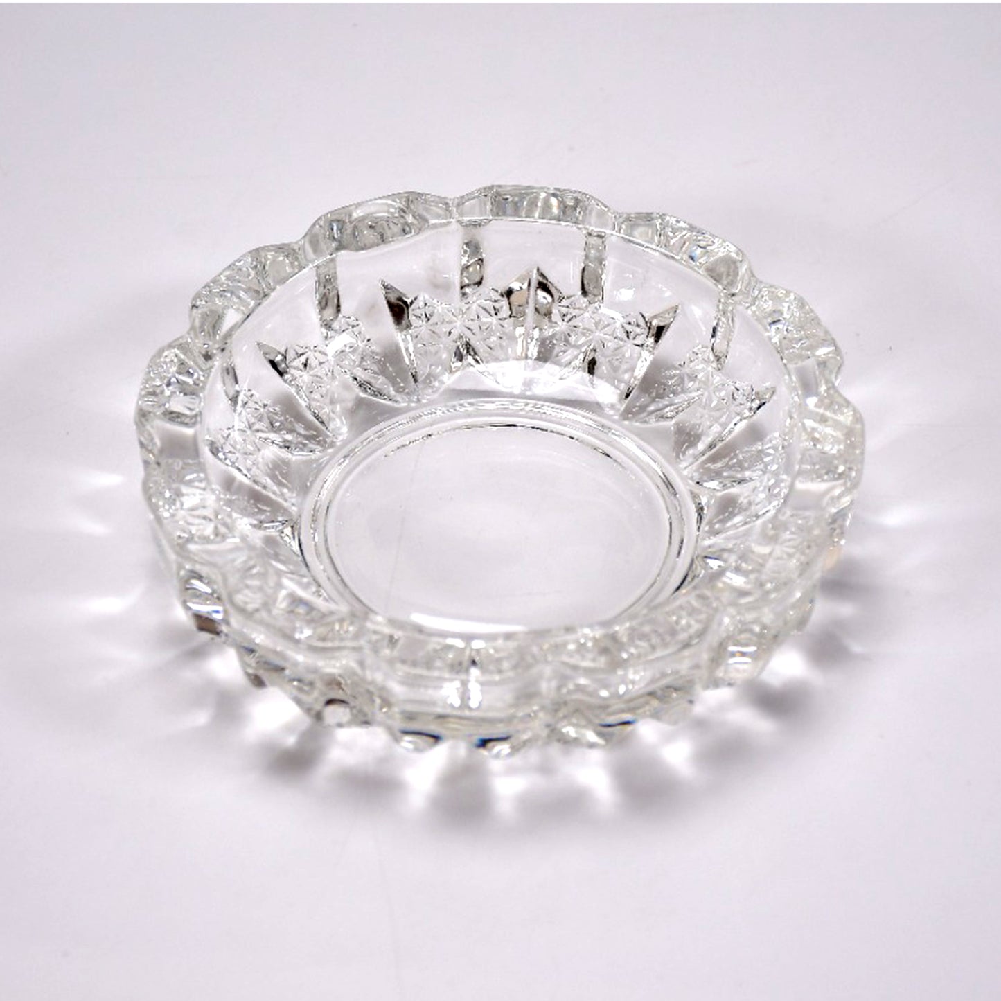 4066 Paricutin Glass Crystal Quality Cigar Cigarette Ashtray Round Tabletop For Home Office Indoor Outdoor Home Decor