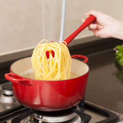 5441 Pasta Fork Silicone Cookware Spaghetti Strainer Server Spoon No Hurt The Pot High Temperature Resistant Nonslip.