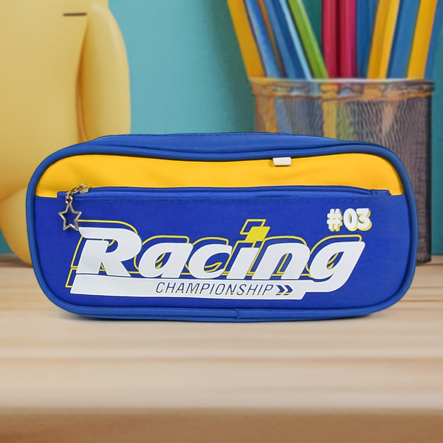 Pencil Pouch With Zipper 1 Pc  2 Compartment)