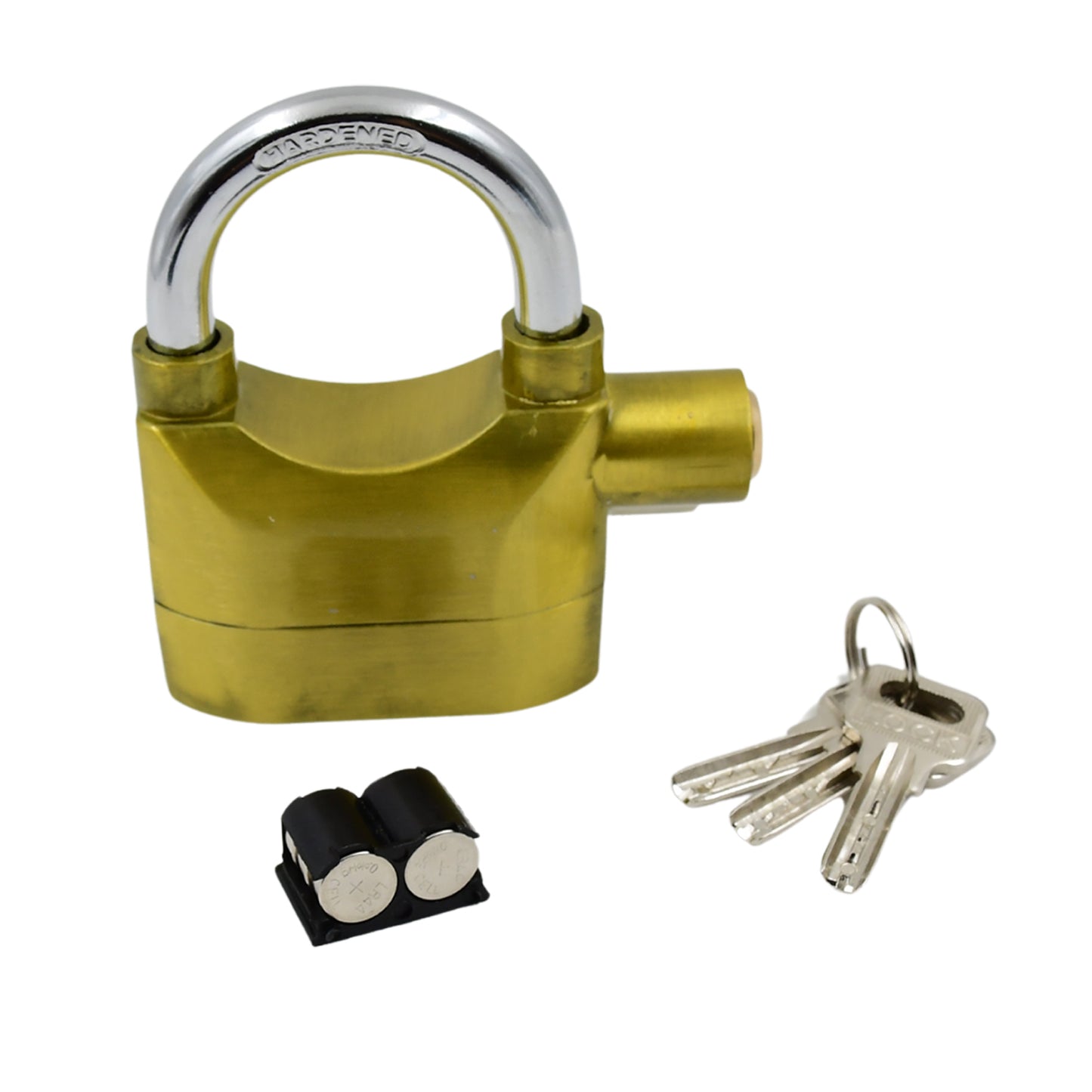 Security Alarm Metallic Lock System With 3 Keys (1 Set  Mix Color)