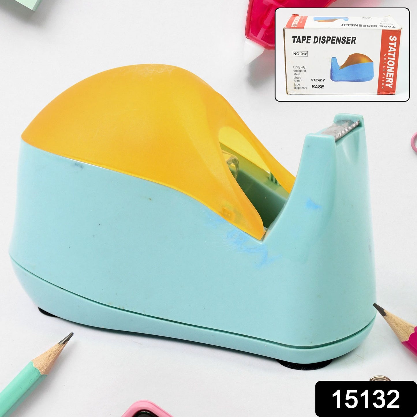 Plastic Tape Dispenser Cutter For Home Office Use (1 Pc)