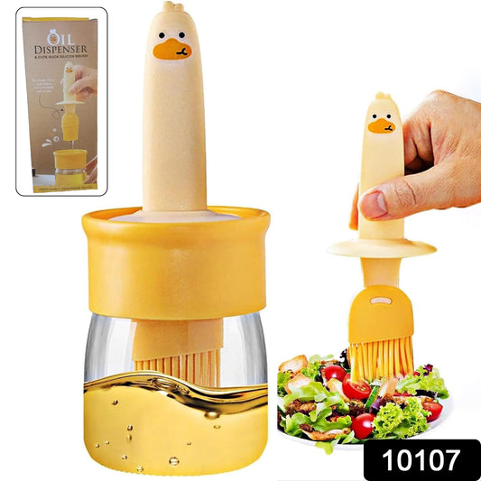 2 In 1 Oil Dispenser Bottle With Silicone Basting Brush (1 Set)