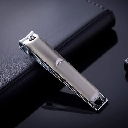 Stainless Steel Folding Portable Large Nail Clippers With Nail File (1 Pc)