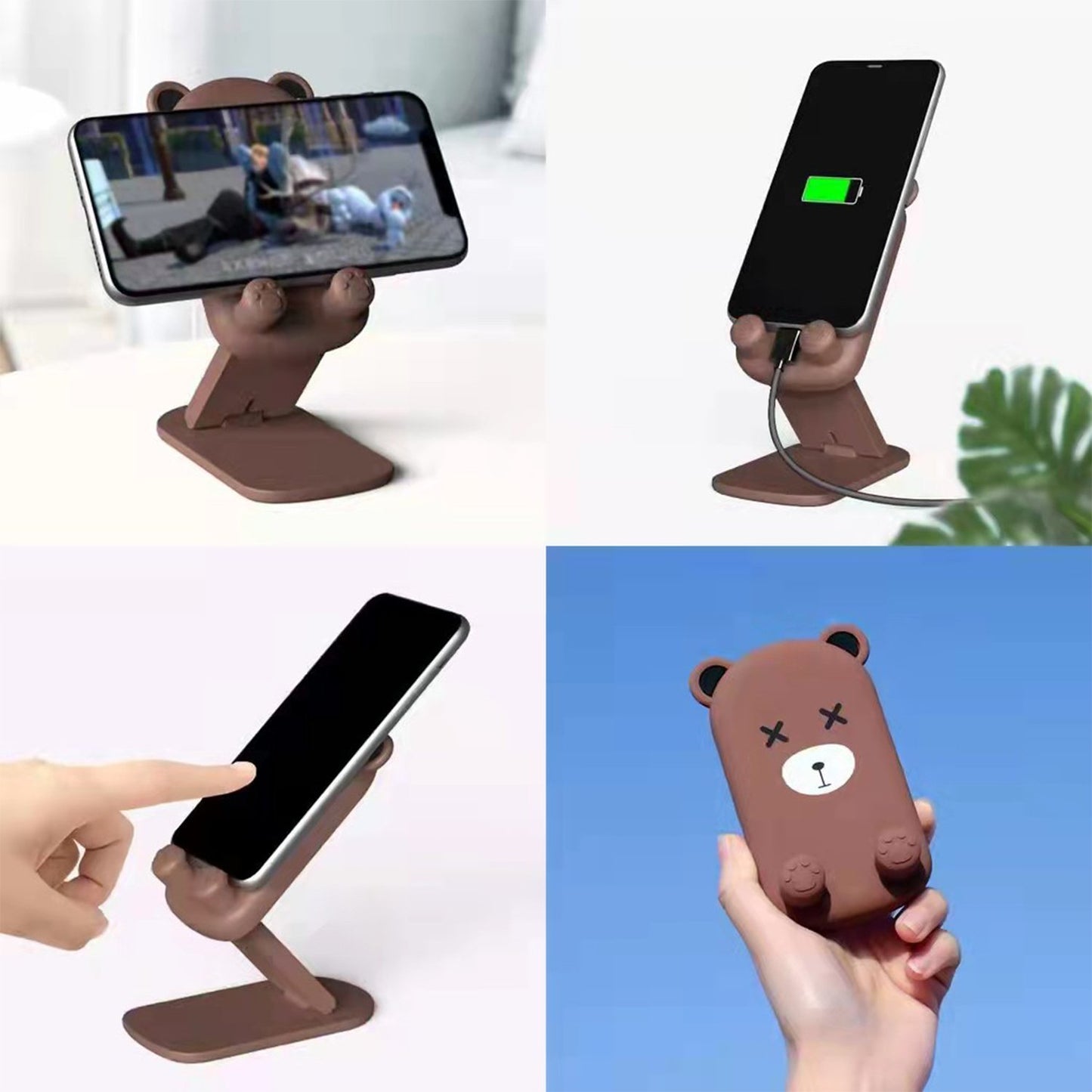 0216 Cute Cartoon Design Multi-angle Adjustable Foldable Mobile Stand