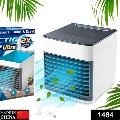 1464 Mini Portable Air Cooler Personal Space Cooler Easy To Fill Water And Mood Led Light And Portable Air Conditioner Device Cool Any Space Like Home Office